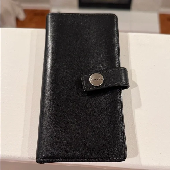 Coach Black Leather Clutch Wallet - Picture 1 of 2
